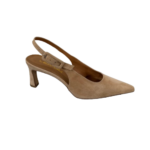 slingback in camoscio, allacciatura posteriore, tacco 75mm