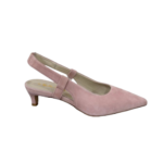 slingback in camoscio, allacciatura posteriore, tacco 45mm