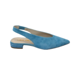 Slingback in camoscio con punta affusolata