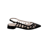 Slingback traforata in vernice
