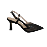 slingback in rete, allacciatura posteriore, tacco 75mm