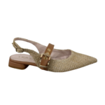 slingback con cinturino e punta intrecciata