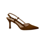 Slingback in camoscio con tacco