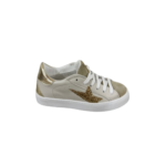 sneakers in nappa e camoscio, inserti in contrasto laterali, allacciatura frontale, fondo 20mm